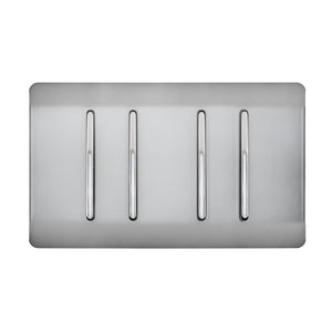 Trendiswitch Artistic Modern 4 Gang 1 or 2 Way Light Switch Twin Plate