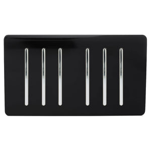 Trendiswitch Artistic Modern 6 Gang 1 or 2 Way Light Switch Twin Plate