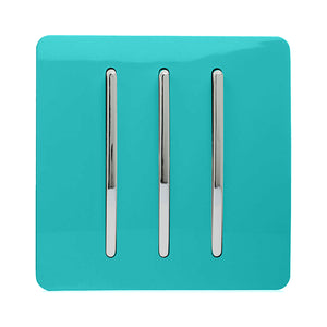 Trendiswitch Artistic Modern 3 Gang 1 or 2 way 10A Rocker Light Switch