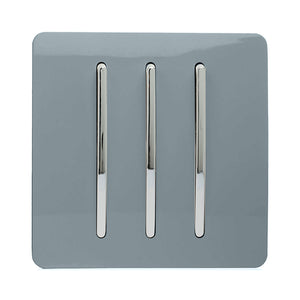 Trendiswitch Artistic Modern 3 Gang 1 or 2 way 10A Rocker Light Switch