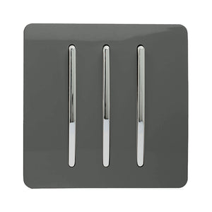 Trendiswitch Artistic Modern 3 Gang 1 or 2 way 10A Rocker Light Switch