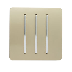 Trendiswitch Artistic Modern 3 Gang 1 or 2 way 10A Rocker Light Switch