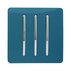 Trendiswitch Artistic Modern 3 Gang 1 or 2 way 10A Rocker Light Switch