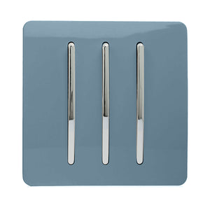 Trendiswitch Artistic Modern 3 Gang 1 or 2 way 10A Rocker Light Switch