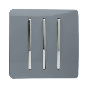 Trendiswitch Artistic Modern 3 Gang 1 or 2 way 10A Rocker Light Switch