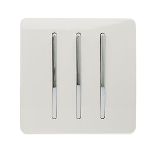 Trendiswitch Artistic Modern 3 Gang 1 or 2 way 10A Rocker Light Switch