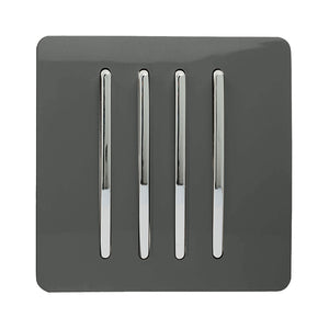 Trendiswitch Artistic Modern 4 Gang 1 or 2 way 10A Rocker Light Switch