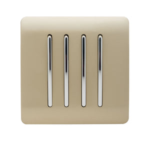 Trendiswitch Artistic Modern 4 Gang 1 or 2 way 10A Rocker Light Switch