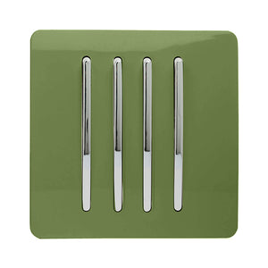Trendiswitch Artistic Modern 4 Gang 1 or 2 way 10A Rocker Light Switch