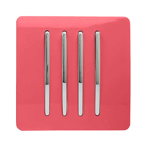 Trendiswitch Artistic Modern 4 Gang 1 or 2 way 10A Rocker Light Switch