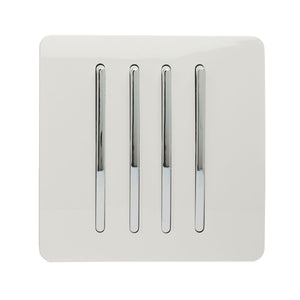 Trendiswitch Artistic Modern 4 Gang 1 or 2 way 10A Rocker Light Switch