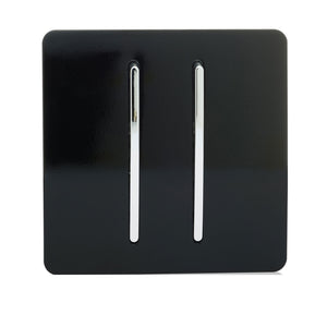 Trendiswitch Artistic Modern 2 Gang Retractive Home Automation Switch