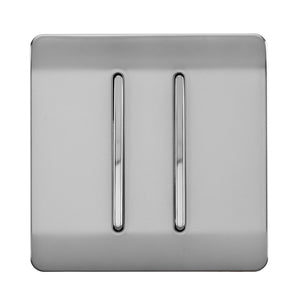 Trendiswitch Artistic Modern 2 Gang Retractive Home Automation Switch