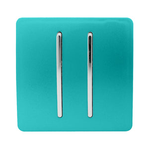 Trendiswitch Artistic Modern 2 Gang Retractive Home Automation Switch