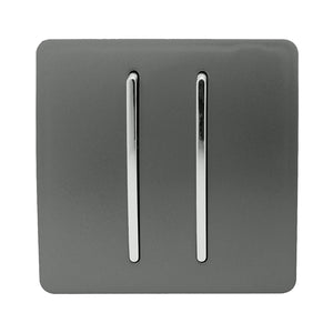 Trendiswitch Artistic Modern 2 Gang Retractive Home Automation Switch