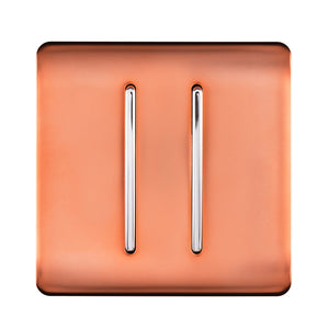 Trendiswitch Artistic Modern 2 Gang Retractive Home Automation Switch