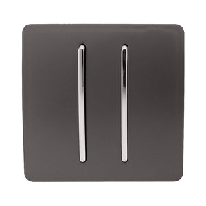 Trendiswitch Artistic Modern 2 Gang Retractive Home Automation Switch