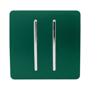 Trendiswitch Artistic Modern 2 Gang Retractive Home Automation Switch