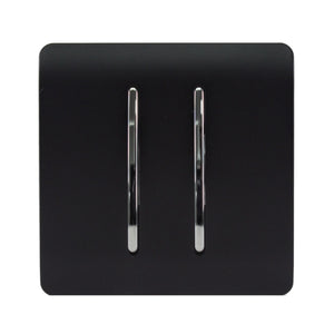 Trendiswitch Artistic Modern 2 Gang Retractive Home Automation Switch