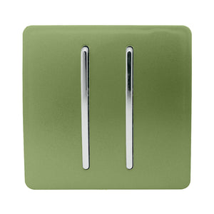 Trendiswitch Artistic Modern 2 Gang Retractive Home Automation Switch