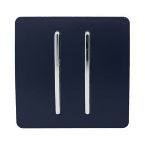 Trendiswitch Artistic Modern 2 Gang Retractive Home Automation Switch
