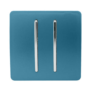 Trendiswitch Artistic Modern 2 Gang Retractive Home Automation Switch