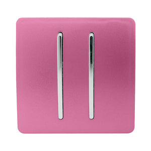 Trendiswitch Artistic Modern 2 Gang Retractive Home Automation Switch