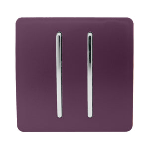 Trendiswitch Artistic Modern 2 Gang Retractive Home Automation Switch