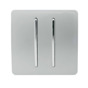 Trendiswitch Artistic Modern 2 Gang Retractive Home Automation Switch