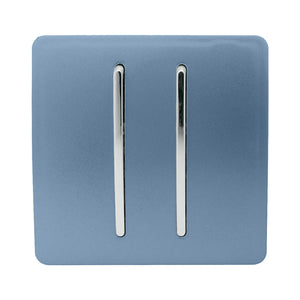 Trendiswitch Artistic Modern 2 Gang Retractive Home Automation Switch