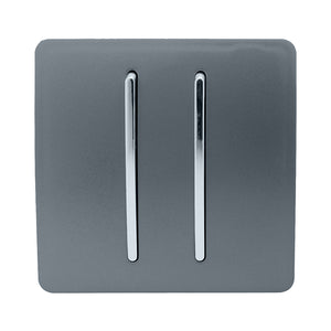 Trendiswitch Artistic Modern 2 Gang Retractive Home Automation Switch
