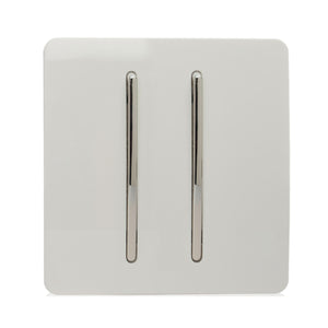 Trendiswitch Artistic Modern 2 Gang Retractive Home Automation Switch