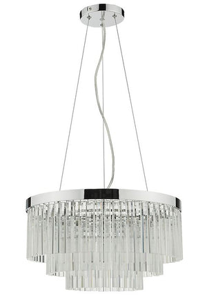 Dar GIO0508 Giovana 5 Light Pendant Clear Glass