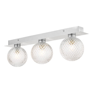 Laura Ashley LA3756049-Q Prague 3 Light Bathroom Light Polished Chrome