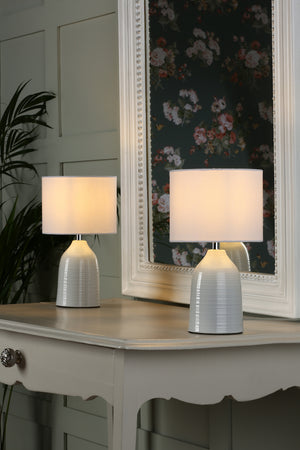 Laura Ashley LA3756068-Q Penny Twin Pack Table Lamp