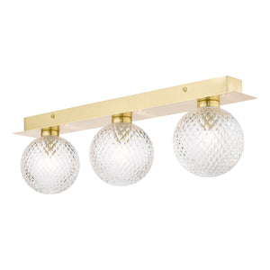 Laura Ashley LA3756110-Q Prague 3 Light Bathroom Light Satin Brass