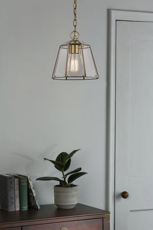Laura Ashley LA3756154-Q Clayton Pendant Antique Brass