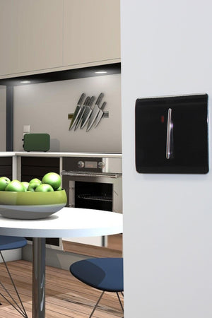 Trendiswitch Modern 1 Gang 45 Amp Cooker Switch with Neon