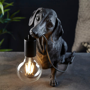 Liszt LIS188219 Table Lamp Black Dachshund