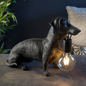 Liszt LIS188219 Table Lamp Black Dachshund