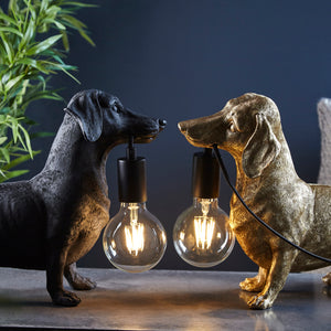 Liszt LIS188219 Table Lamp Black Dachshund