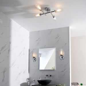 NOV170253 Novak 4 Light Chrome with Glass