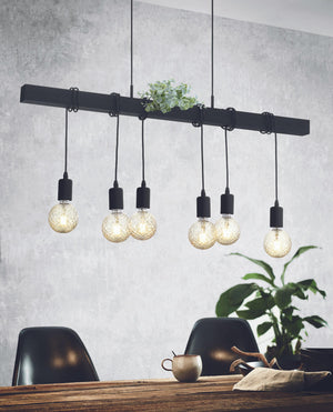 Eglo 49755 Townshend Black Pendant Light