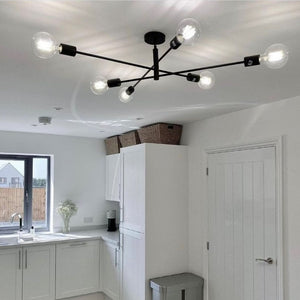 Dar ALA0622 Alana 6 Light Pendant Black