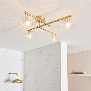 PAG009261 Paganini 4 Light Flush Satin Brass