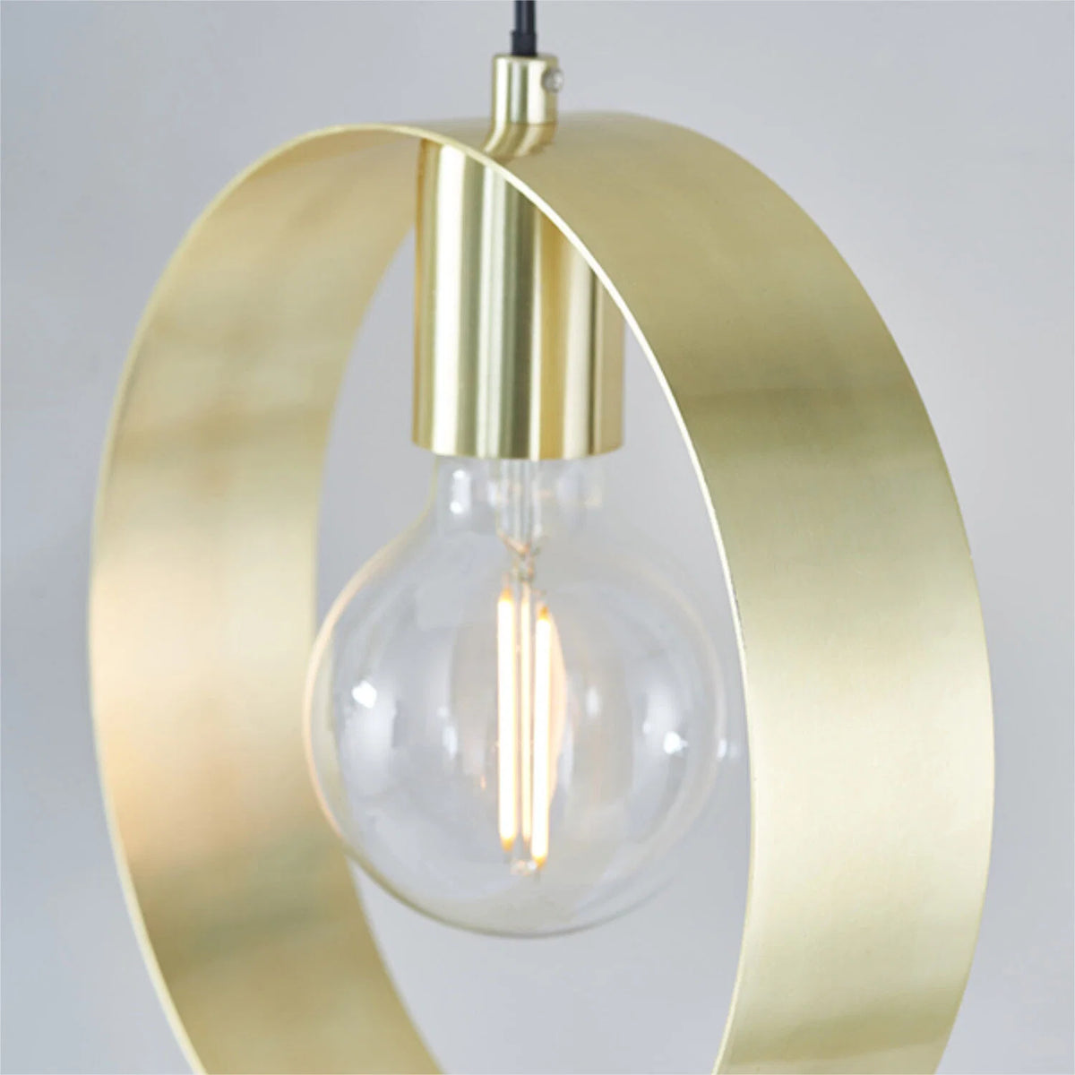 ENDON 81921 Hoop Single Pendant Brushed Brass