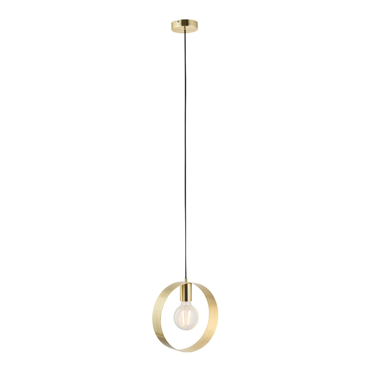 ENDON 81921 Hoop Single Pendant Brushed Brass