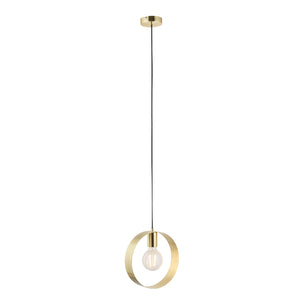 ENDON 81921 Hoop Single Pendant Brushed Brass