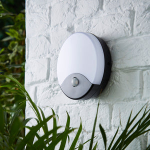 CZ34015BLK Turus LED Round Bulkhead with PIR