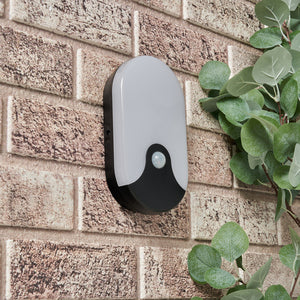 CZ34017BLK Turus LED Oval Bulkhead with PIR